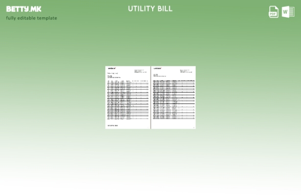 Модерен стил на САД Њу Џерси Веризон шаблон сметки за комунални услуги 1